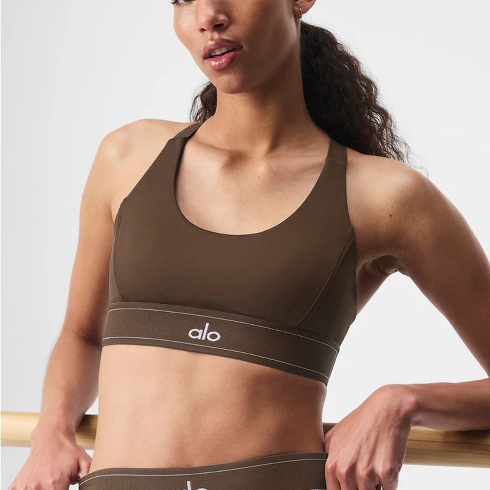 ALO Yoga Brown Racerback Sports Bra